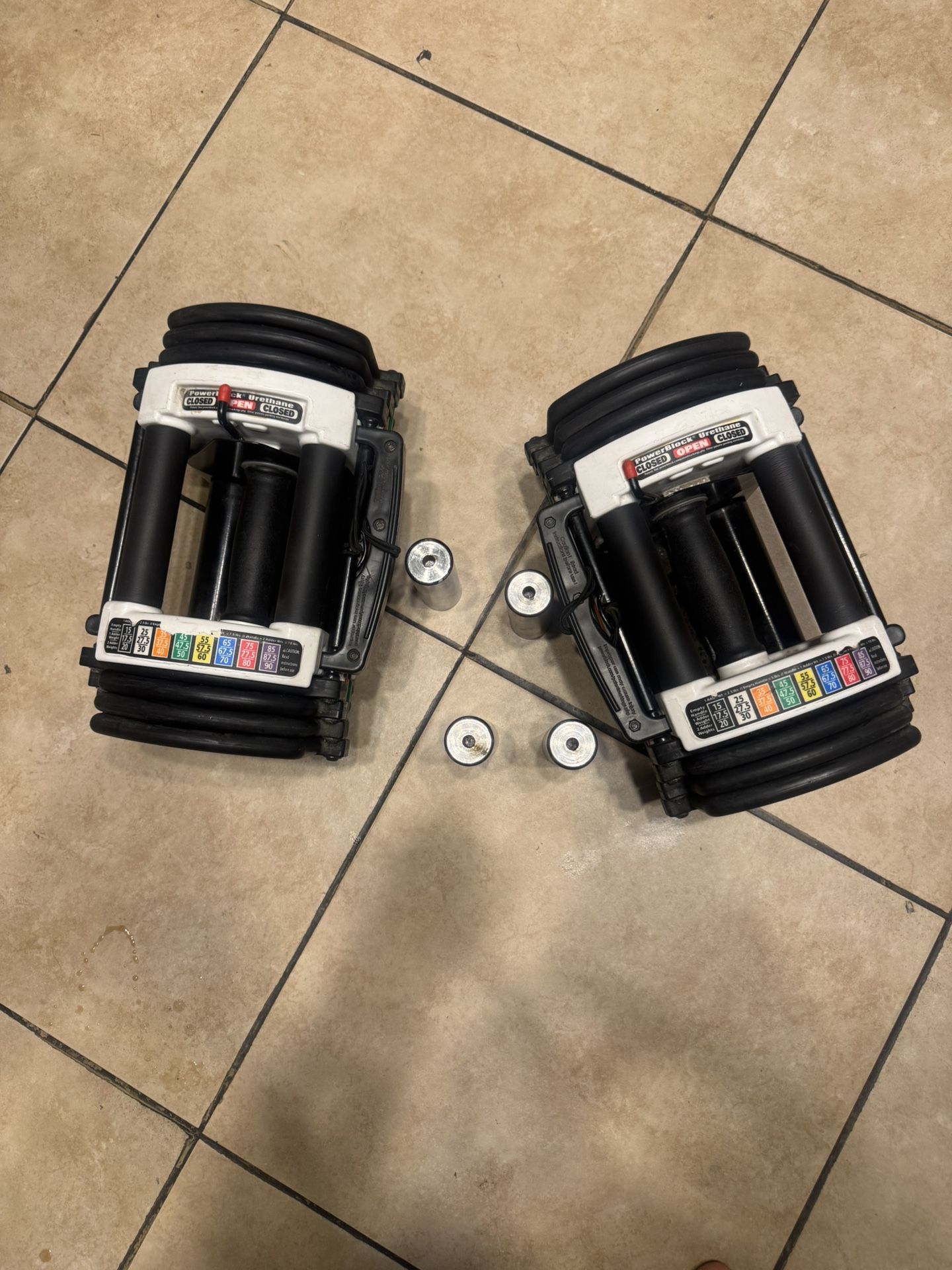 Commercial 5-50lbs powerblocks adjustable weights 