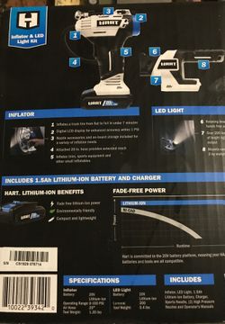 Hart inflator and online led light kit
