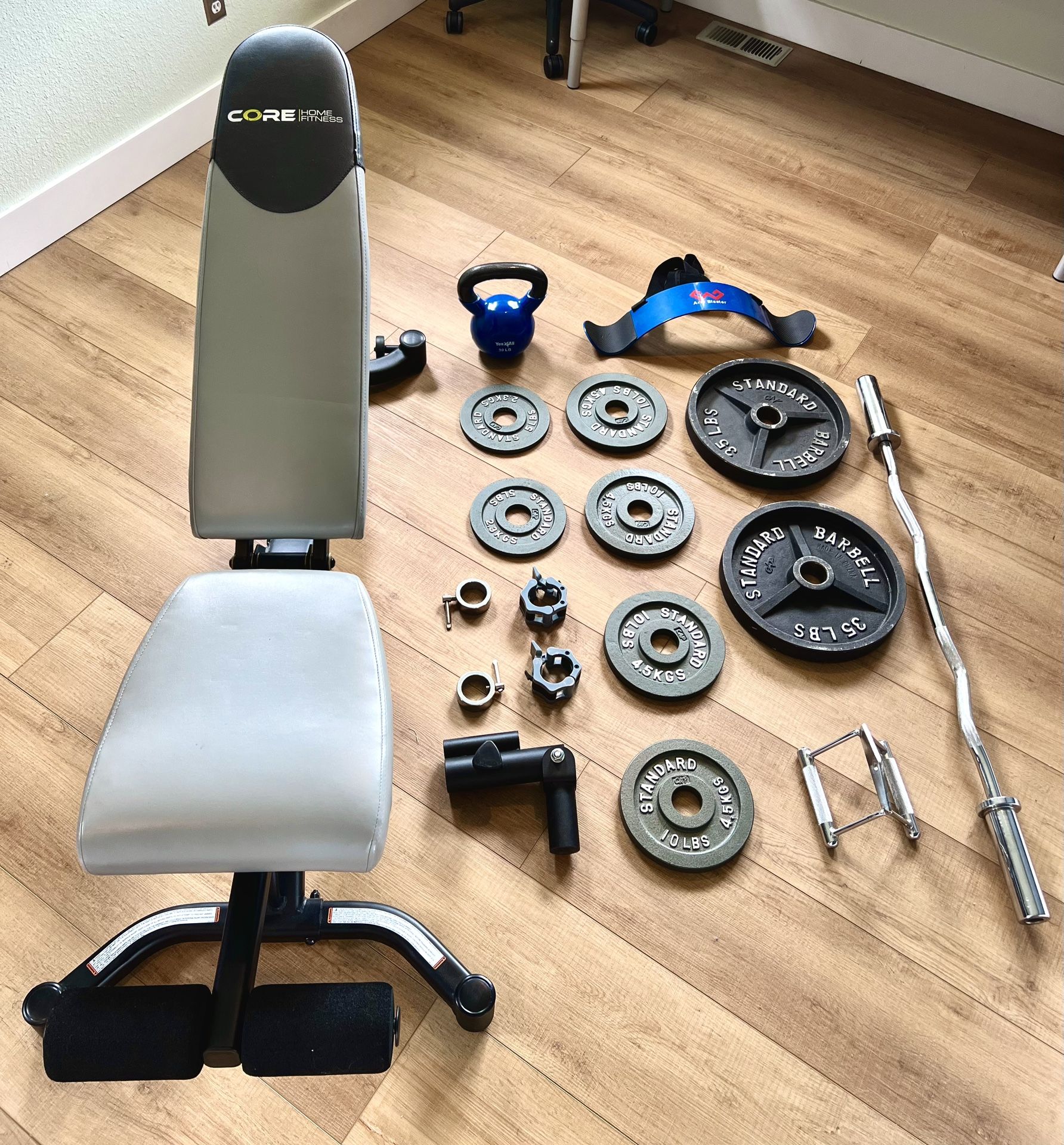 Home / Office Gym Weight Setup