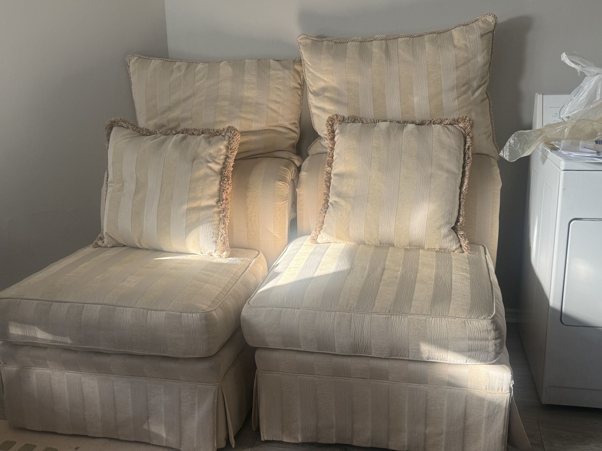 Clean and Spacious Single 2-Seater Sofa + 2 Single Seats