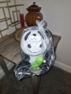 Bigo Panda Plush Stuffed Animal with Bamboo