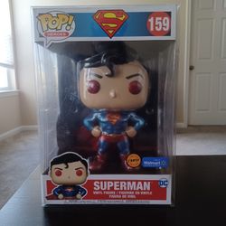 Funko Pop! Vinyl 10" DC Comics Superman CHASE (Metallic) Red Eyes WLM EXCL #159