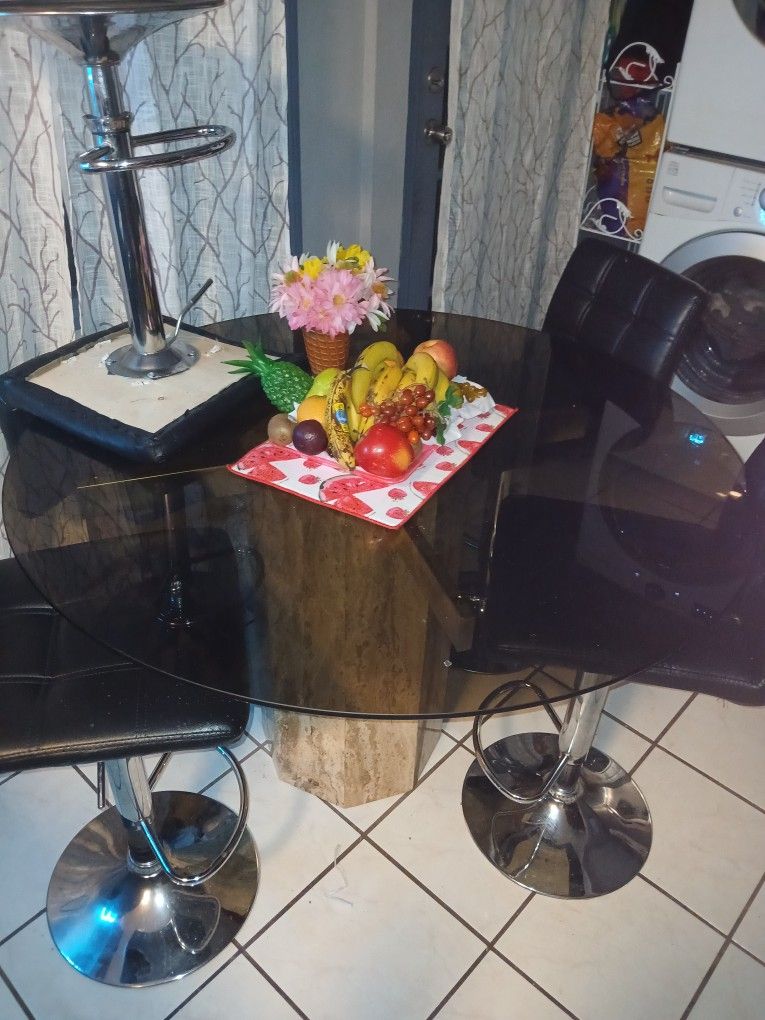 Round Glass Table