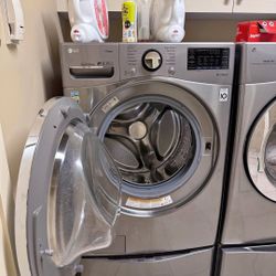 LG Stackable Laundry Set: Steam Washer/Dryer + SideKick Pedestal Washer!