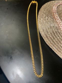 18 karat gold plated 8 mm Cuban link chain