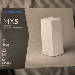 NEW LINKSYS MX5 VELOP AX WHOLE HOME WIFI 6 SYSTEM