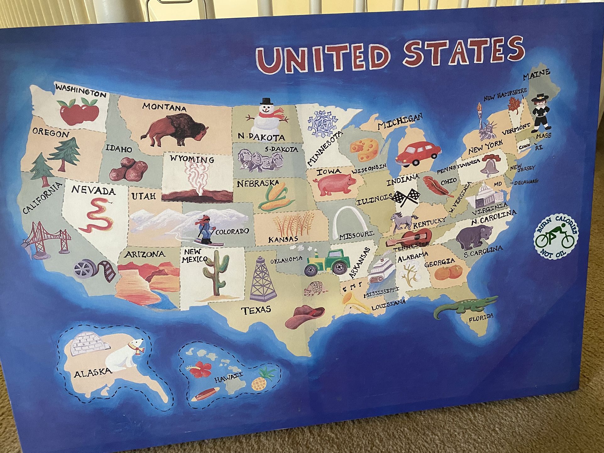 Kids poster canvas board USA