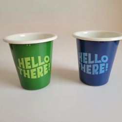 Pair Of Metal Glass 
