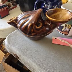 MID CENTURY CERAMIC FISH PLANTER