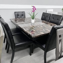 7pc Dining Set 🔥 Take It Home With Only $50 Down 