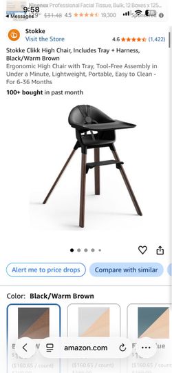 Stokke Clikk High Chair – Black/Natural  $110 OBO