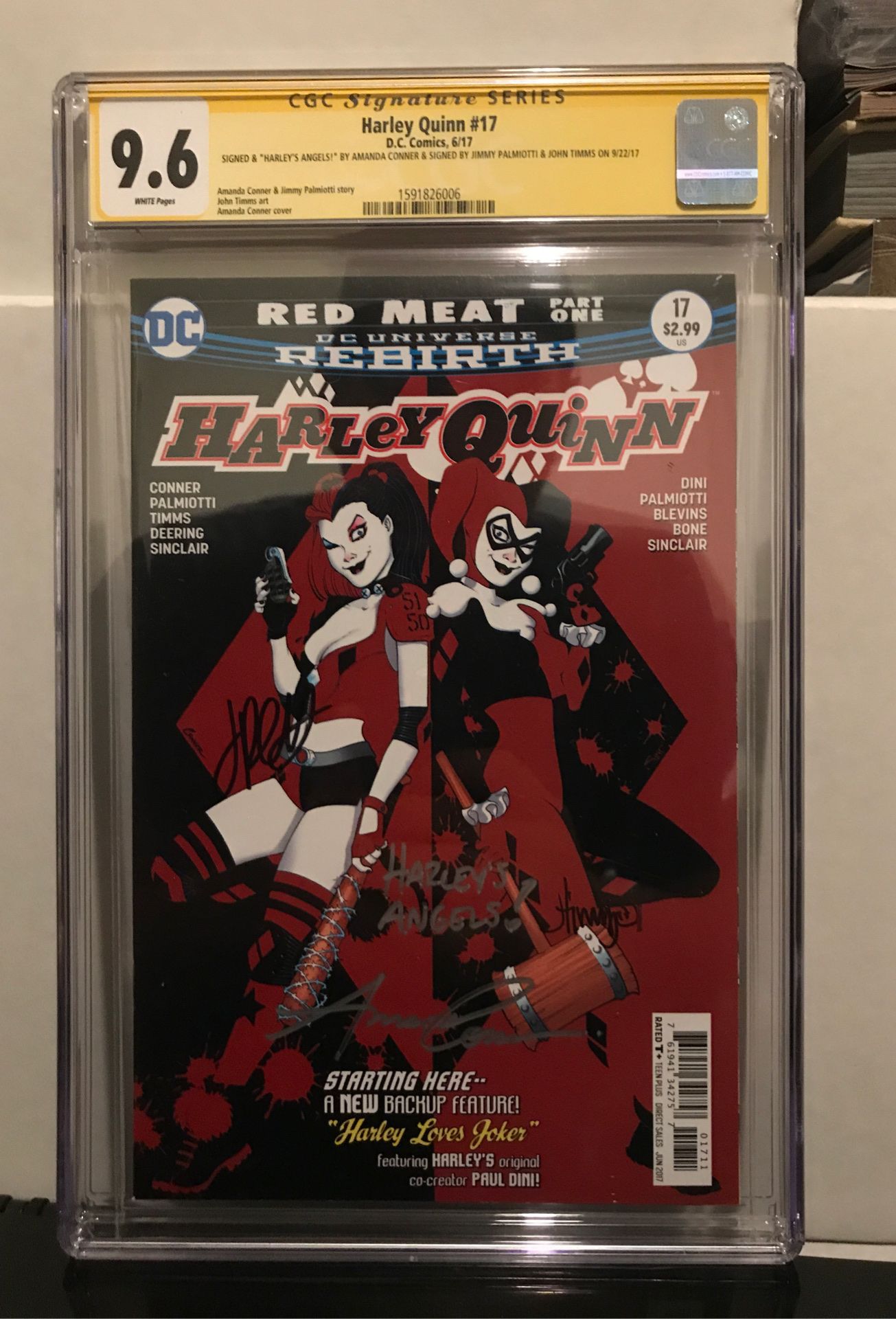 Harley Quinn #17 9.6 Signed by Conner,Palmiotti &Timms