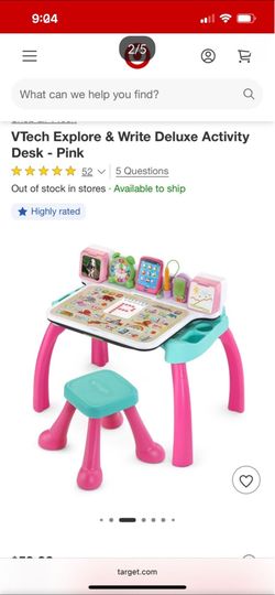 Like new Vtech writing desk in pink