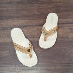 Adult Women's Size 10 SPENCO Leather Orthopedic Flip Flop Thong Excellent Condition PRICE Is Firm Cash Only 