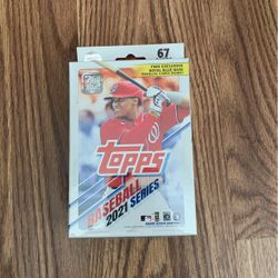 ✅⚾️🔥 Topps Baseball 2021 Series 1 Hanger Box - 67 Cards-Factory Sealed