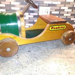 Vintage Roadster Children's Ride On Wooden Toy Car

