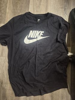 Nike Center Swoosh Black Athletic Fit Short Sleeve T-Shirt Mens Size L