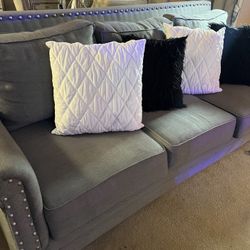 Couch With Decorative Pillows