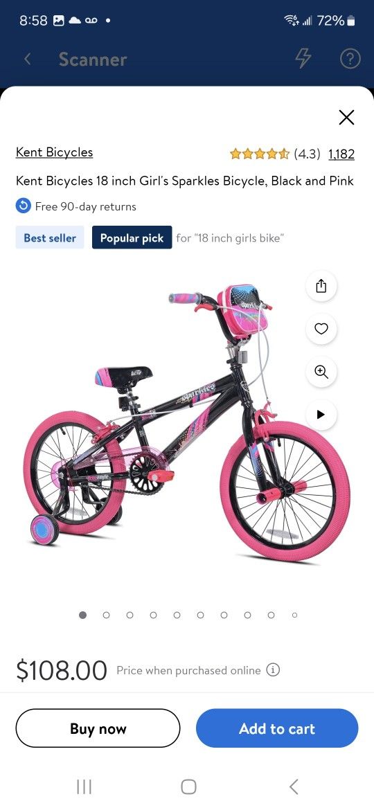 Brand New Freestly Girls 18" Bike