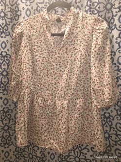 Floral Long Sleeve Mini Dress SIZE S