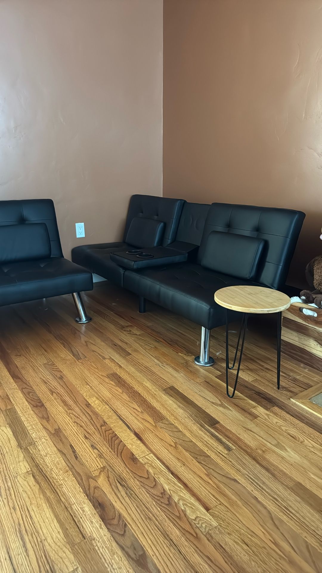 Black Leather Couches (2)