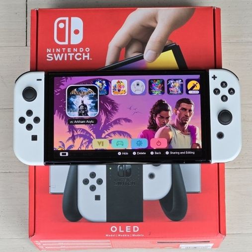 Brand New Nintendo Switch OLED Bundle *Modded* Triple-boot Systems | Android Tablet Mode w/KODI | 10000 Games Pre-loaded |