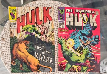 The Incredible Hulk # 109 & 110 Marvel Comic books Silver Age