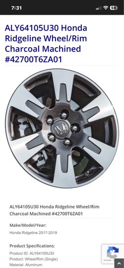 wheels for Honda ridgeline or for pilot