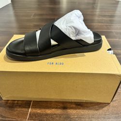 Mr. B’s for ALDO Black Slide Sandals New with Box