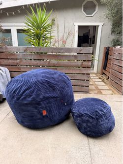 Cordaroys Beanbag Chair & Footstool