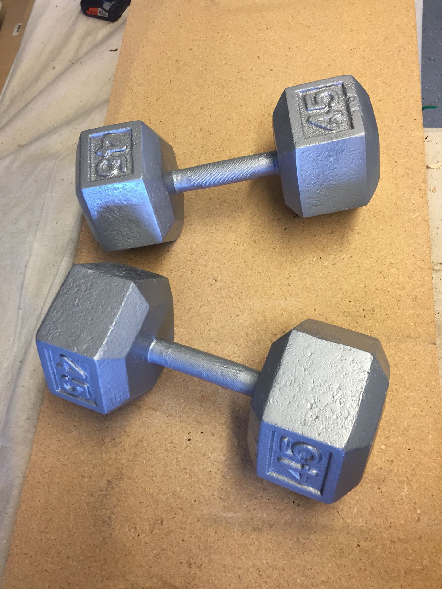 Pair of 45 pound dumbbells