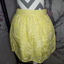 Lilly Pulitzer Women's Yellow Pocketed Skirt 0 