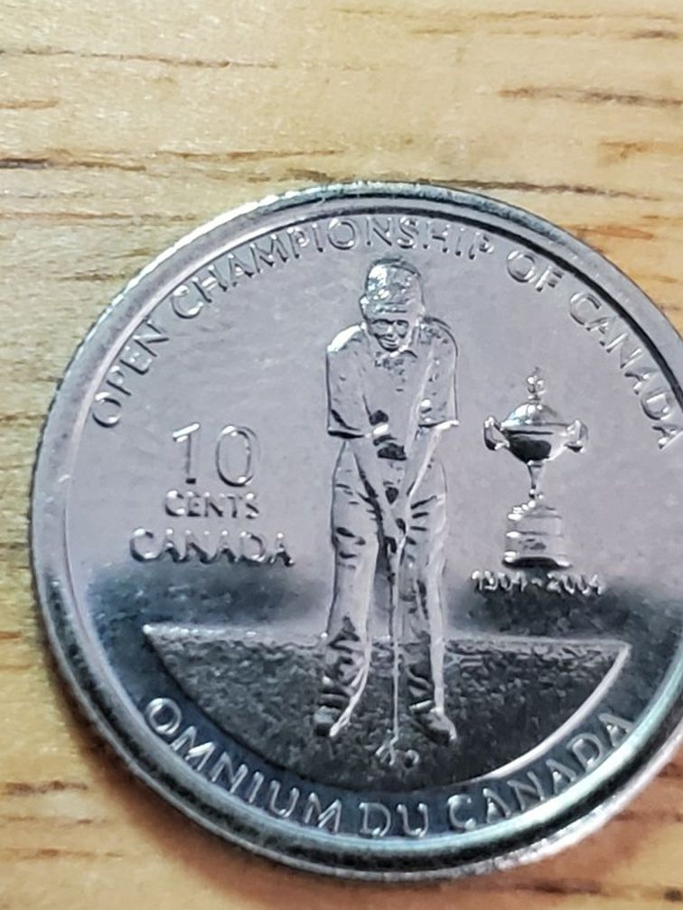 (Silver) The open championship of canada 10 cents 2004