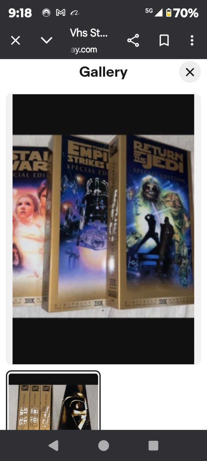 Star wars Trilogy Special Edition Vhs