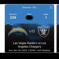 Raiders vs Chargers