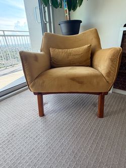 Mustard Gold Velvet Accent Chair – $175 OBO