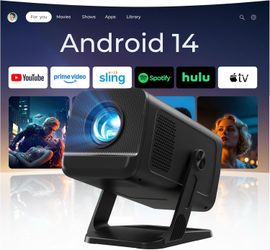 New Smart Mini Projector with WiFi 6 & Bluetooth 5.4 - Android 14