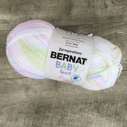 Yarnspiratons Variegated Bernat Baby Sport 8.5 oz Acrylic Skein Yarn