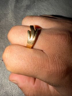 Anillo de 14 k sólido oro amarillo