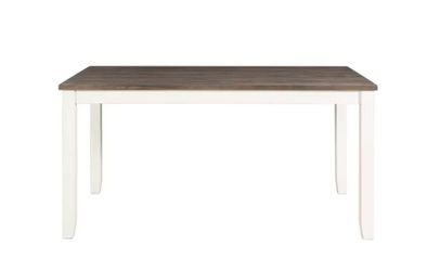 Transitional Dining Table 60" x 36",Kona Brown/White,By Picket House Furnishings,BRAND NEW