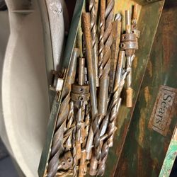 A Bunch Of Drill Bits Different Sises $20 