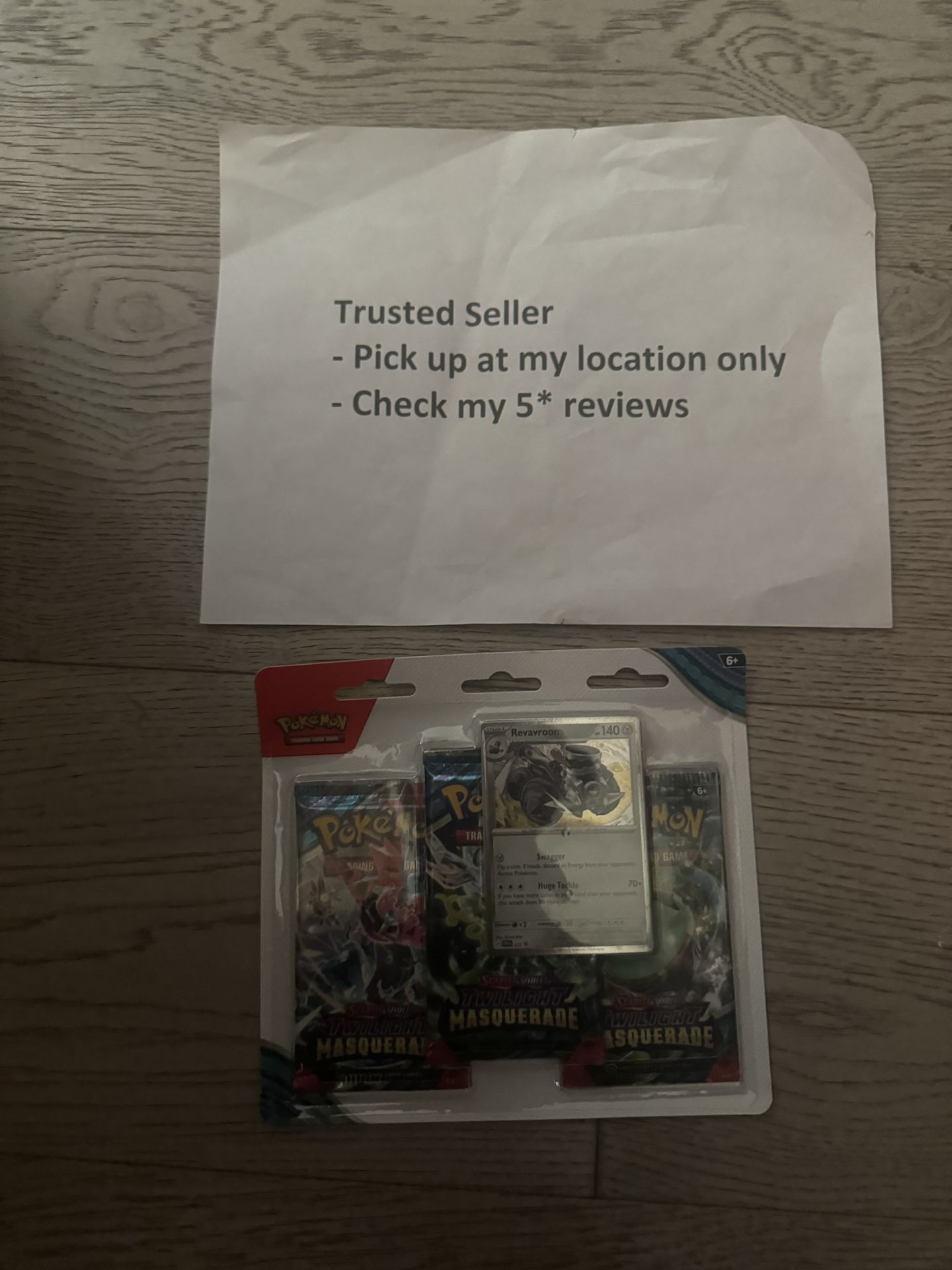 Pokémon Pokemon Twilight Masquerade 3 Pack Blister Revavroom SV06 TWM