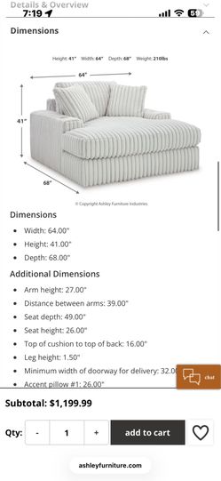Oversized Chaise/Couch (Read description)