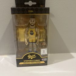 FUNKO GOLD Premium Chase Vinyl Figure 5" inch NBA Stephen Curry Yellow Uniform