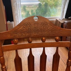 Solid Oak Rocking Chair 🪑 