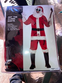 Art the clown Santa Claus Halloween costume  size large