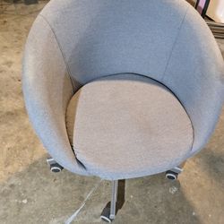 Grey Round Ikea Rolling Chair  - Super Comfy 