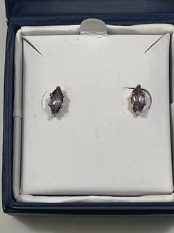 February Birthstone Amethyst Earrings 