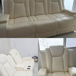 Power Reclining Couch 3-Pc Set — Sofa • Loveseat • Chair