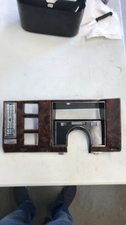 Cadillac Fleetwood brougham dash cluster bezel wood trim